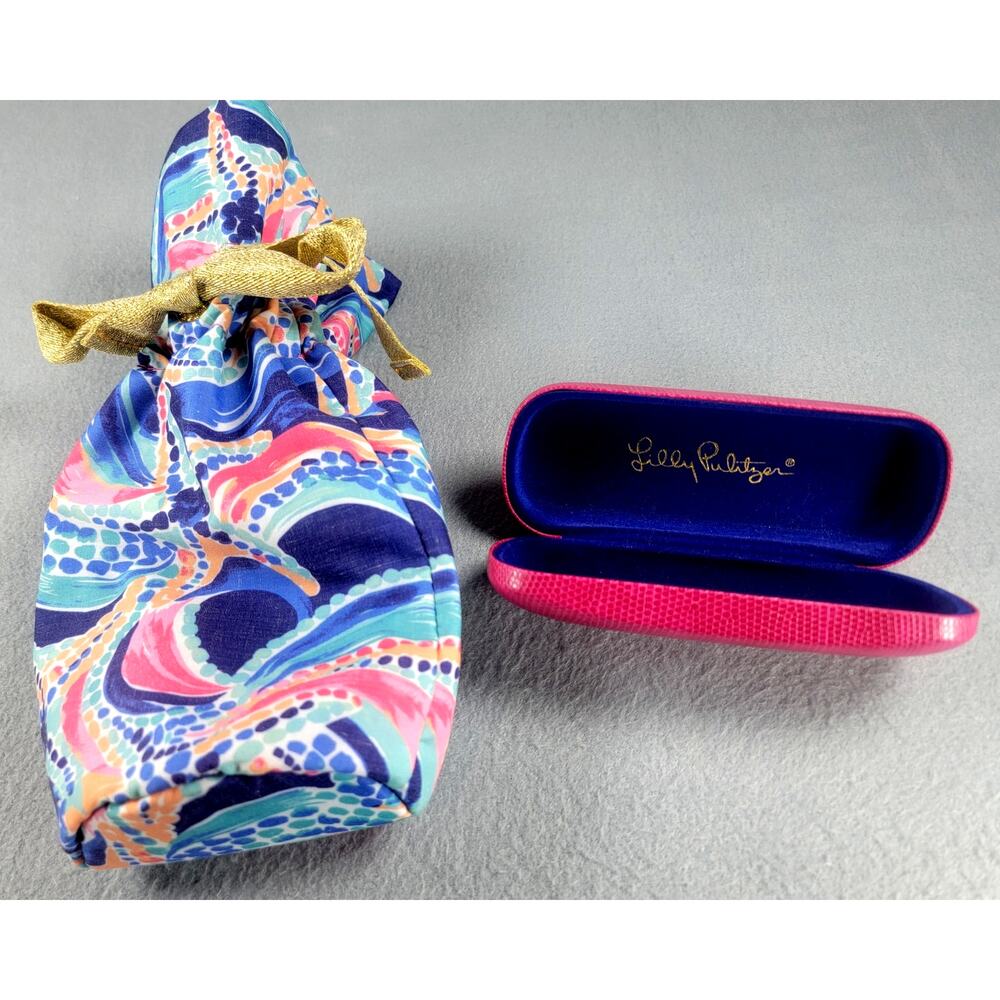 Lilly Pulitzer Sunglasses Case + Matching Print Drawstring Pouch